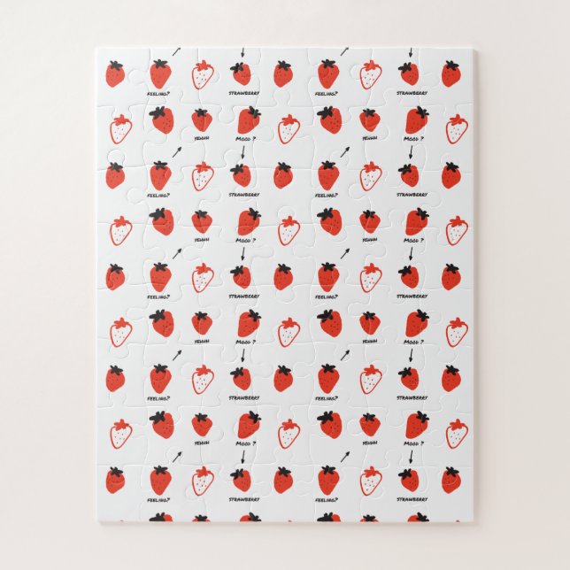 Puzzle en forme de fraise – Puzzle mignon pour enf (Vertical)
