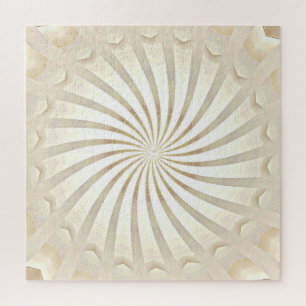 Puzzle en forme de tourbillon de crème beige