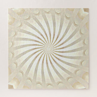 Puzzle en forme de tourbillon de crème beige