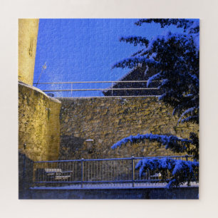 Puzzle En hiver, neige sur les arbres