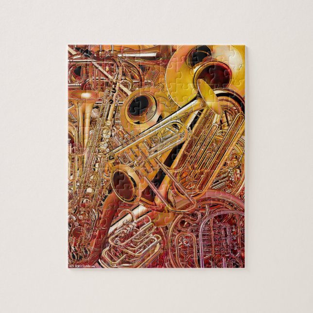 Puzzle en laiton de mur (Vertical)