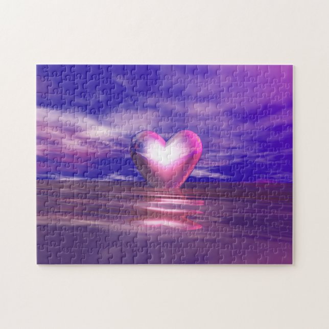 Puzzle En mer du coeur rose (Horizontal)