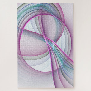 Puzzle En Mouvement, Art Fractal Abstrait Moderne Coloré