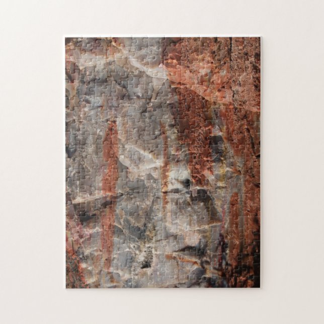 Puzzle en quartz de bois pétrifié (Vertical)