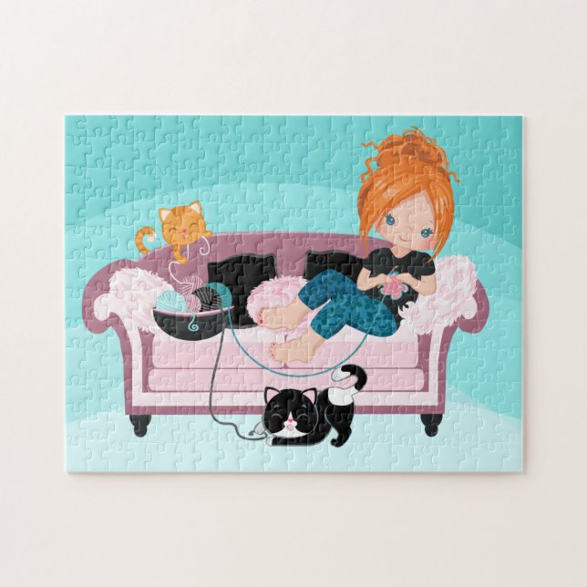 Puzzle En train de tricoter (Horizontal)