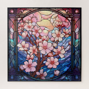 Puzzle en verre tendu de fleurs de cerisier