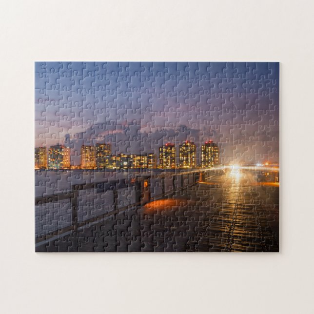 Puzzle En Voiture Sur La Plage De Navarre (Horizontal)