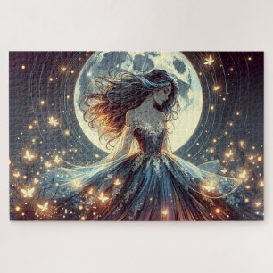 Puzzle Enchanteresse Papillon au Clair de Lune Fantastiqu