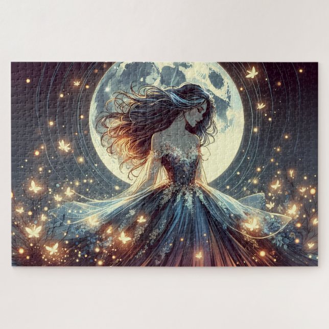 Puzzle Enchanteresse Papillon au Clair de Lune Fantastiqu (Horizontal)