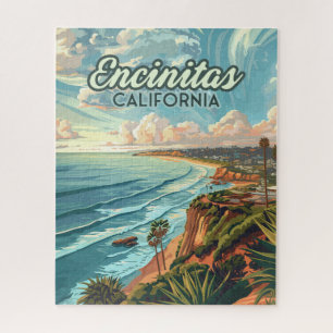 Puzzle Encinitas California San Diego Beach Vintage