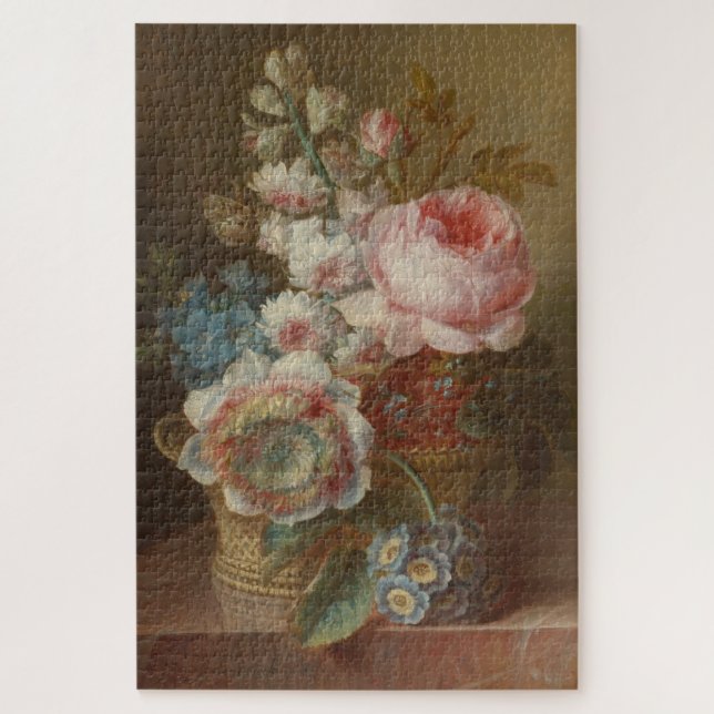 Puzzle Encore la vie avec les fleurs - Cornelis van Spaen (Vertical)