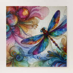 Puzzle Encre alcoolique libellule