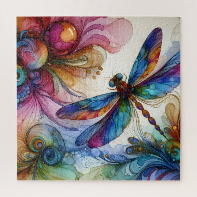 Puzzle Encre alcoolique libellule (Vertical)