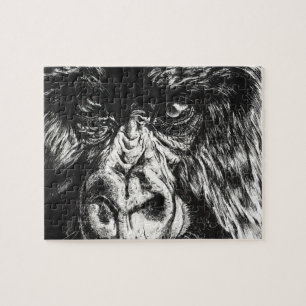 Puzzle encré de gorille