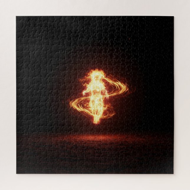 Puzzle Énergie de feu de l'esprit féminin dans l'univers (Vertical)