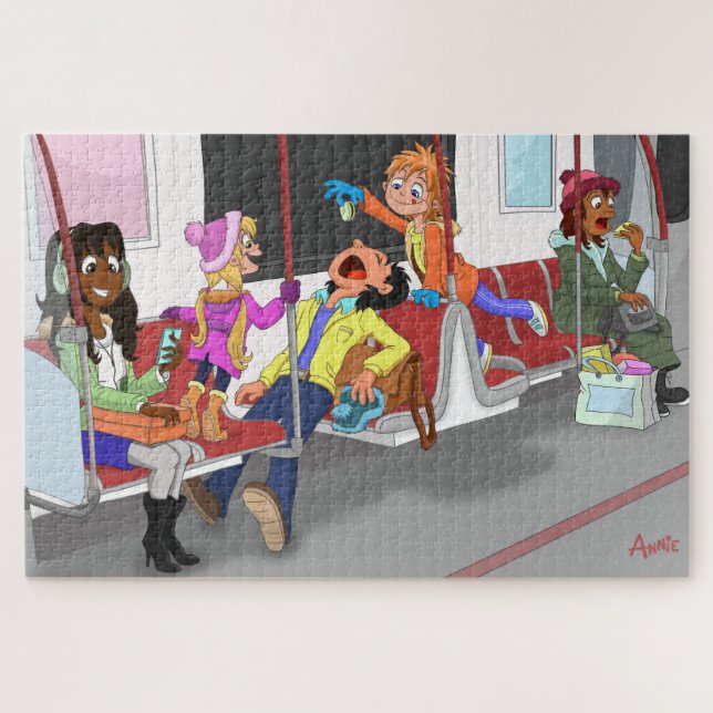 Puzzle Enfant coquin dans le métro (Horizontal)