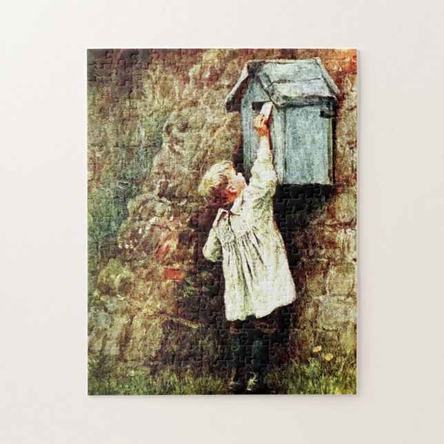 Puzzle Enfant victorien envoyant une lettre (Vertical)