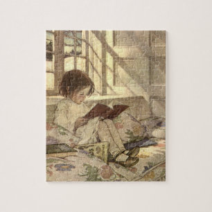 Puzzle Enfant vintage Lire un livre, Jessie Willcox Smith