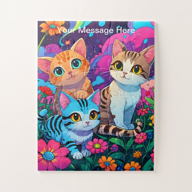 Puzzle Enfants Chiot et Kitten Garden Adventure (Vertical)