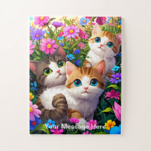 Puzzle Enfants Chiot et Kitten Garden Adventure