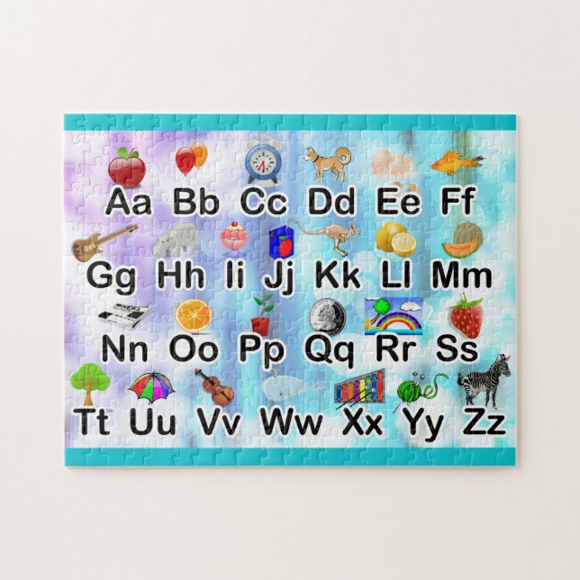 Puzzle Enfants de la famille d'illustrations ABC Alphabet (Horizontal)