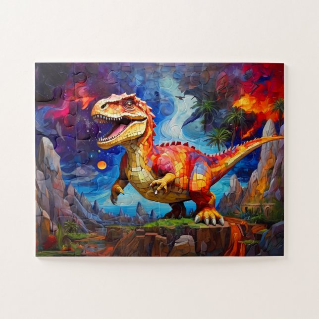 Puzzle Enfants Dinosaur mosaïque Abstraite (Horizontal)