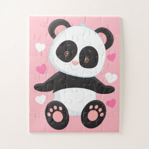 Puzzle Enfants doux d'amour d'ours panda