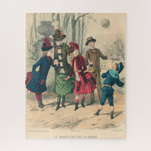Puzzle Enfants Famille Antique Victorienne Enfant