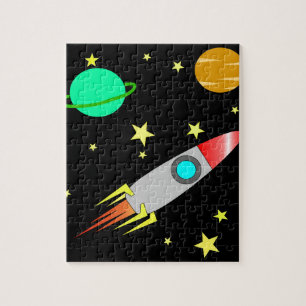 Puzzle Enfants frais d'étoiles de planètes de Rocket