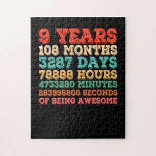 Puzzle Enfants Funny Vintage 9e anniversaire 9 ans