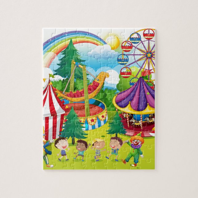 Puzzle Enfants jouant dans le cirque (Vertical)