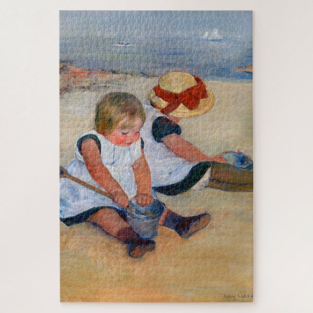 Puzzle Enfants jouant sur la plage (Vertical)