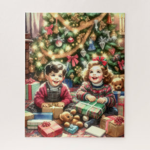 Puzzle Enfants nostalgiques sucrés pendant Noël à et de
