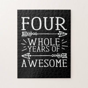 Puzzle Enfants Quatrième anniversaire garçon, 4 ans anniv