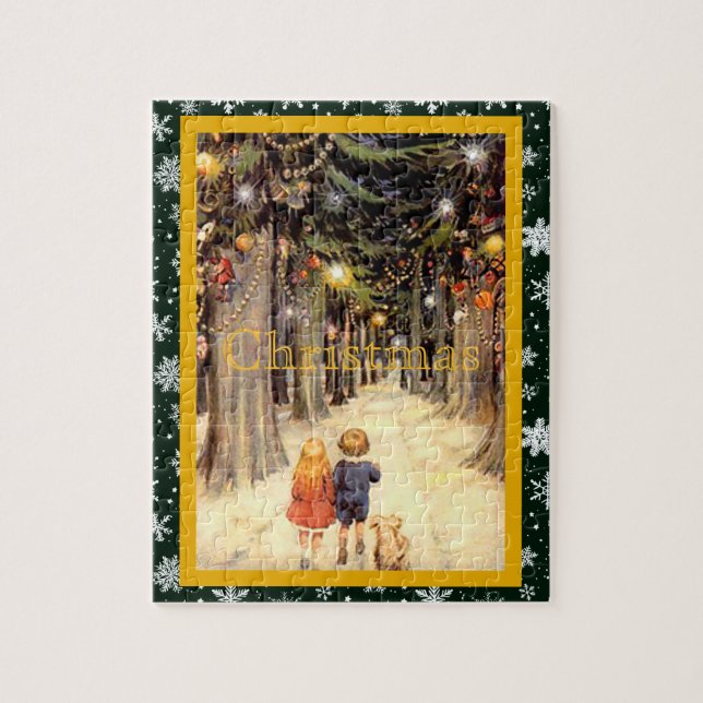 Puzzle Enfants sur la voie de Noël (Vertical)