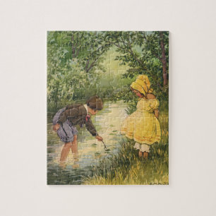 Puzzle Enfants vintages, garçons et filles Jouer par Cree