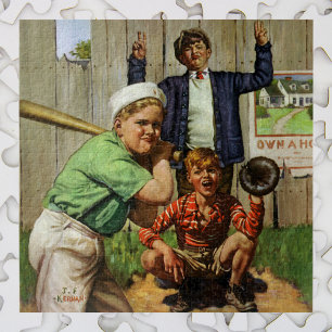 Puzzle Enfants vintages Garçons Sports Jeu de joueur de b