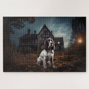 Puzzle English Springer Spaniel Halloween Épouvantable