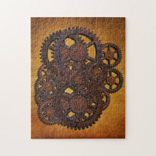 Puzzle Engrenages rouillés Steampunk (Vertical)