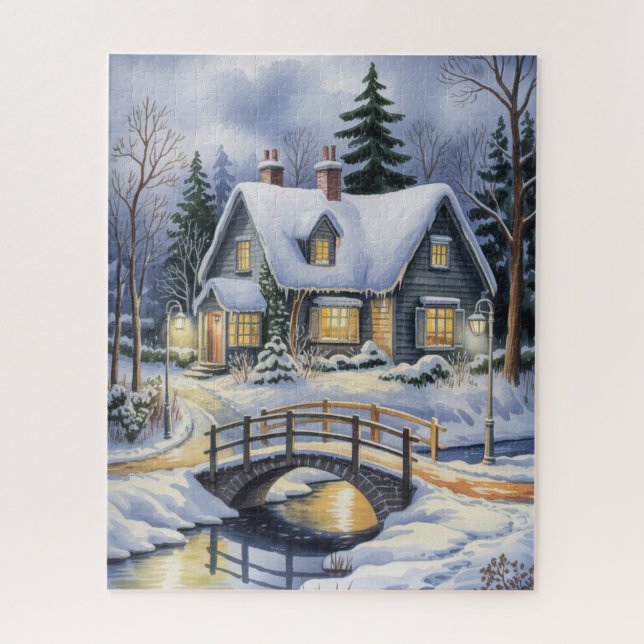 Puzzle Énigme de la cabane d'hiver (Vertical)
