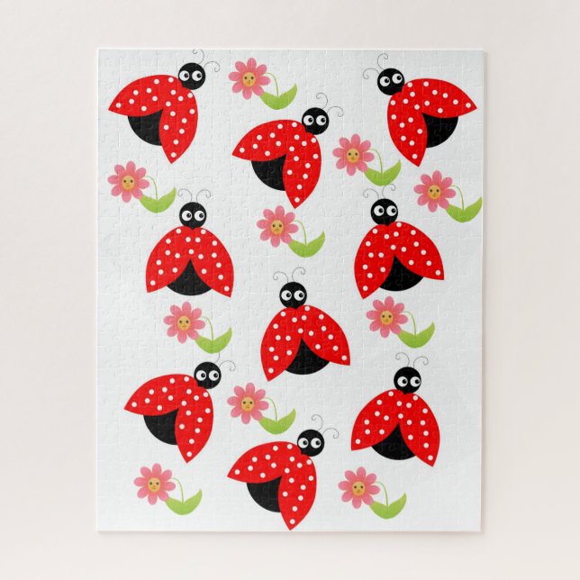 Puzzle Énigmes Coccinelles Florales (Vertical)