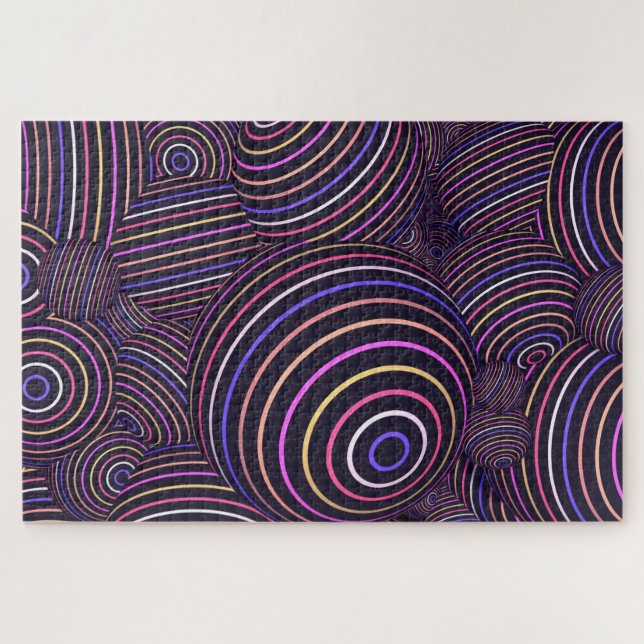 Puzzle énigmes des sphères néon (Horizontal)