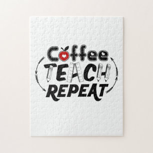 Puzzle Enseignant Art Café Teach Répétition