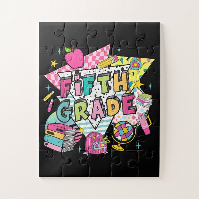 Puzzle Enseignants Élèves Rétro 90 Retour À L'école (Vertical)