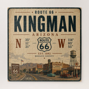 Puzzle Enseigne vintage Route 66 Kingman Arizona