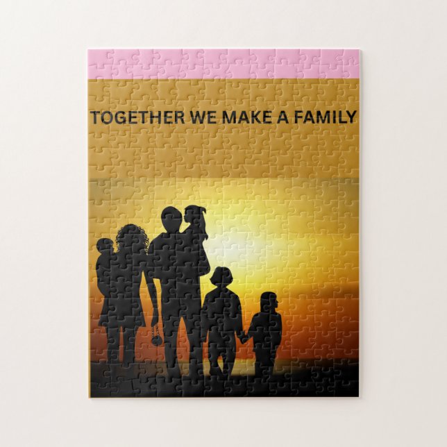 Puzzle Ensemble, nous formons une famille ❤️ (Vertical)