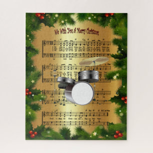 Puzzle Ensemble Tambour ~ "Nous Vous Souhaitons Un Joyeux