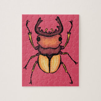 Puzzle Entomologie rose de l'insecte du scarabée