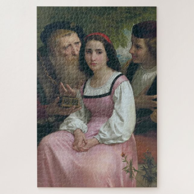 Puzzle Entre Riches et Amour (par Bouguereau) (Vertical)