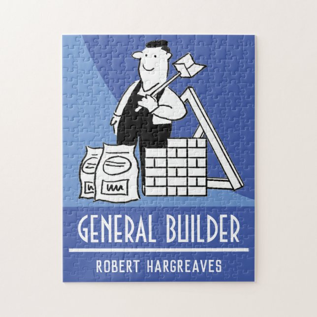 Puzzle Entrepreneur général avec matériaux de constructio (Vertical)
